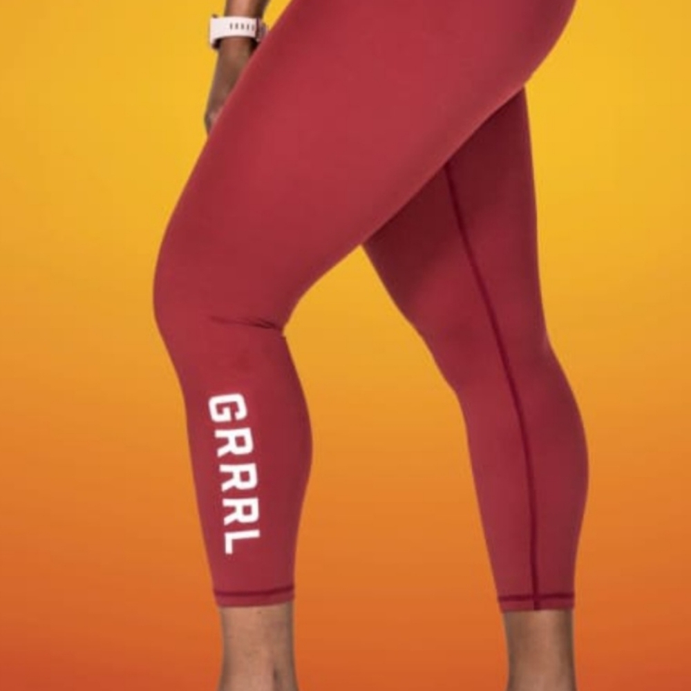 Grrrl Burnt Brick Next Level 7/8 Leggings Size Sam